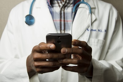 Person reviewing medical paperwork